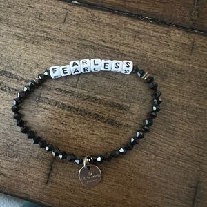 Fearless Black Beaded Bracelet